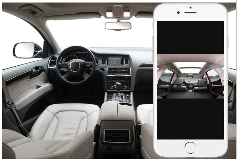 profio x7 kamera za automobil uživo prikaz na aplikaciji za pametni telefon - Dash Cam