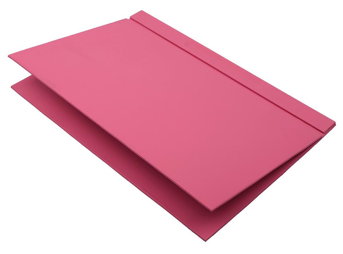 ružičasti stol za dokumente za ured