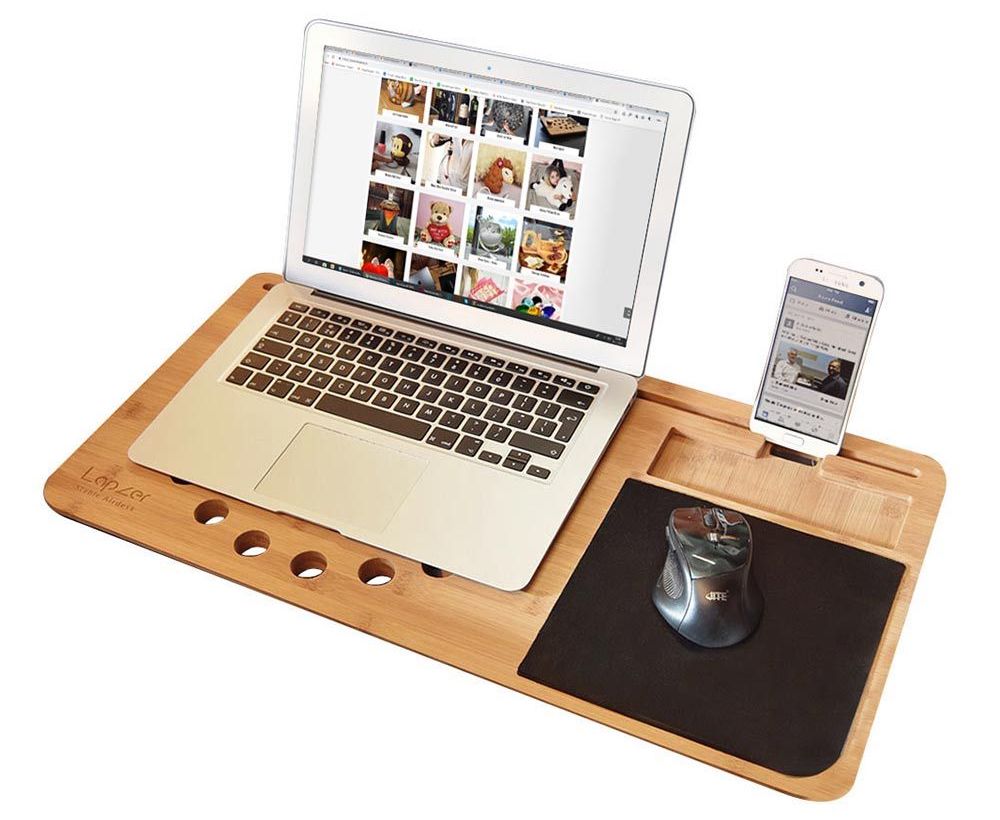 Podloga za laptop u krevetu od drveta + stalak za mobitel