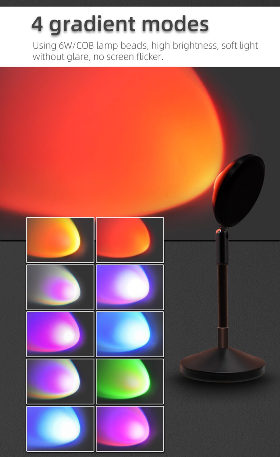 okrugla lampa u boji za fotografiranje
