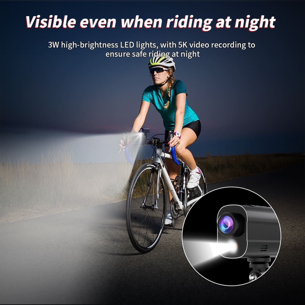 Akcijska kamera za bicikl sa led svjetlom wifi
