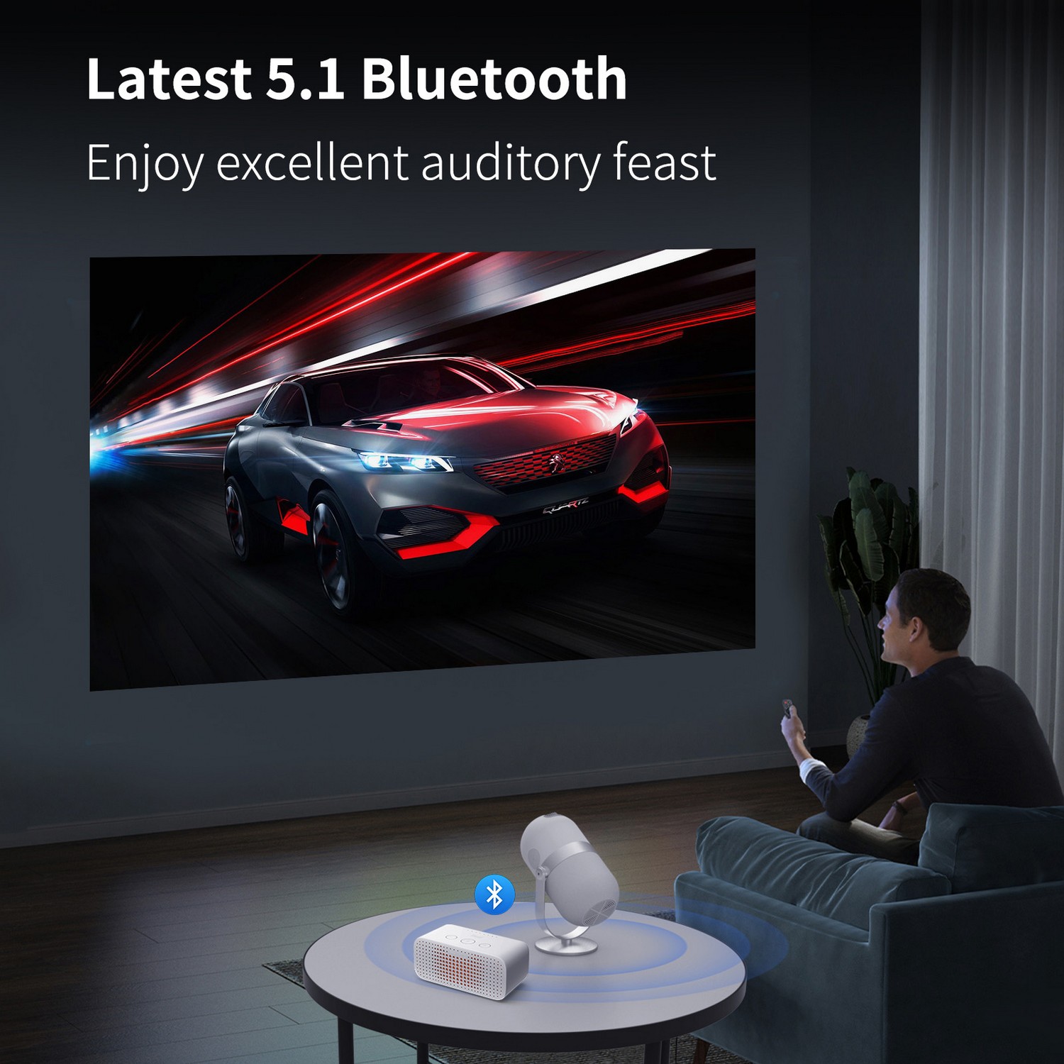 bluetooth wifi projektor mini 4k prijenosni
