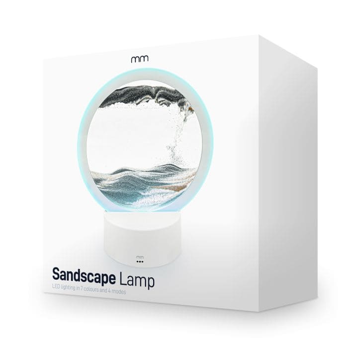 Sand art lampa - stolna lampa sands of time- RGB LED pozadinsko osvjetljenje u boji