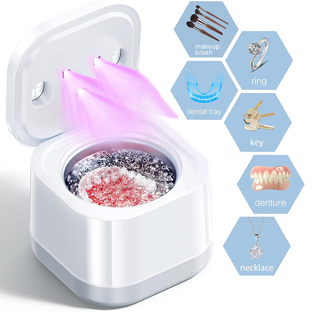 čistač ultrazvučnog uređaja za alignere, štitnike za usta, aparatiće za zube, glave četkica za zube, nakit