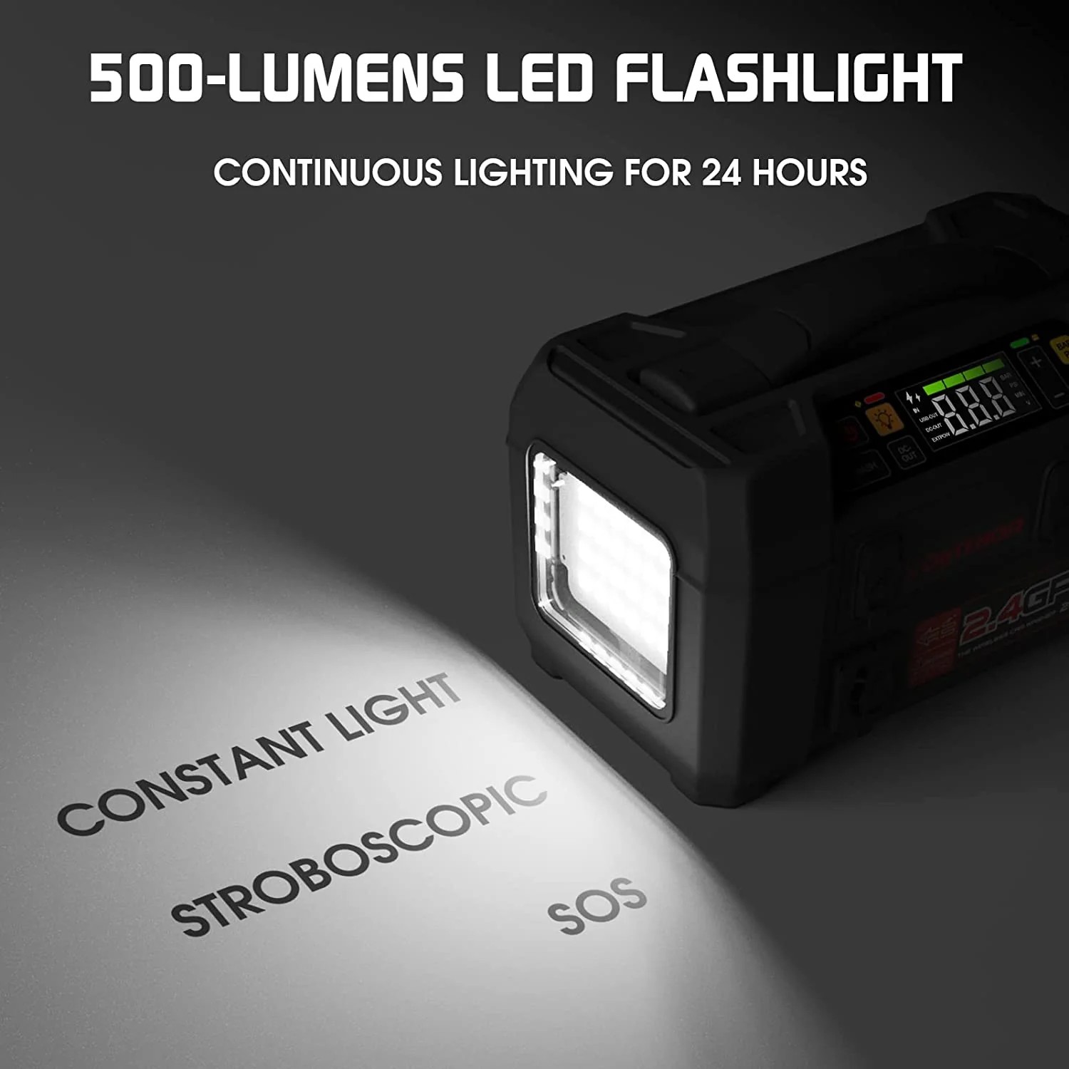 starter za auto 500 lumena LED svjetiljka + kompresor i power bank