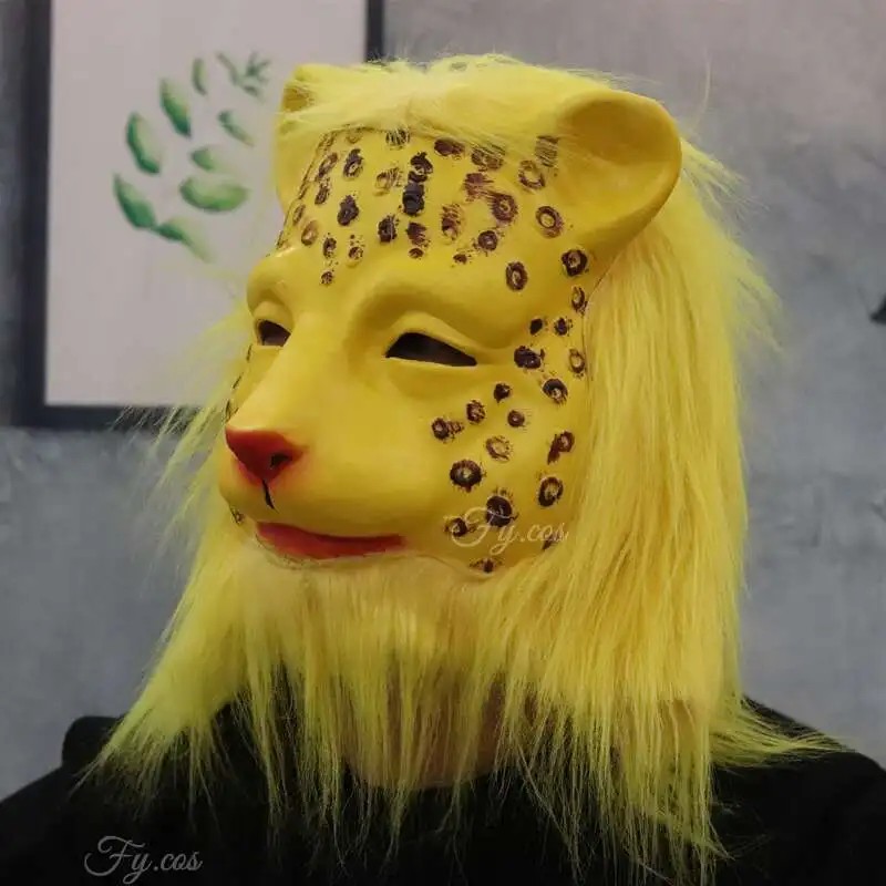 leopard lice silikonska lateks maska za glavu
