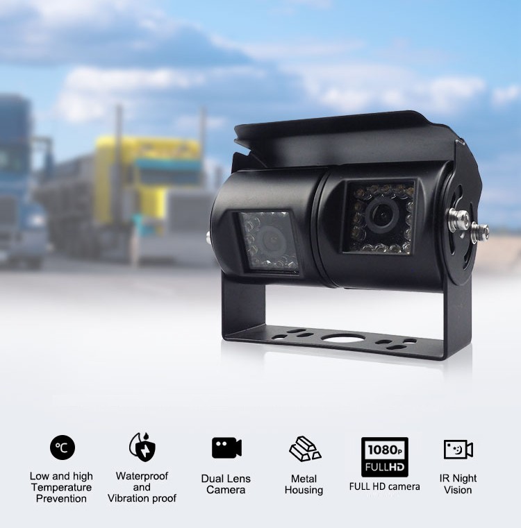 Dvostruka kamera visoke kvalitete za transport, teret ili radne strojeve