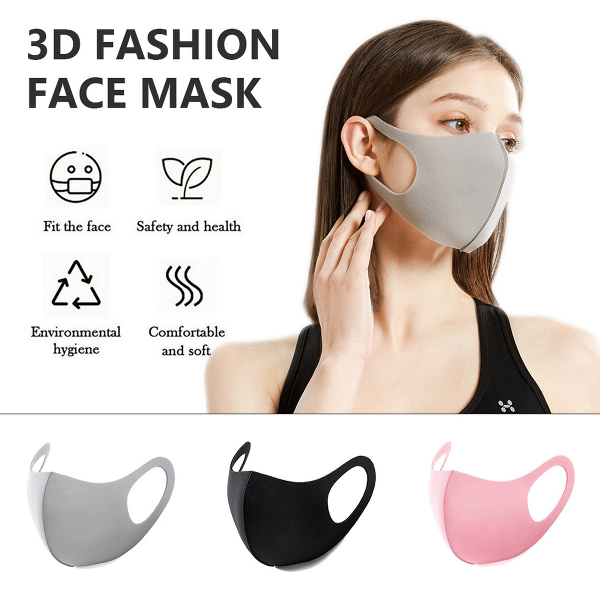 maska za lice ružičasta elastika