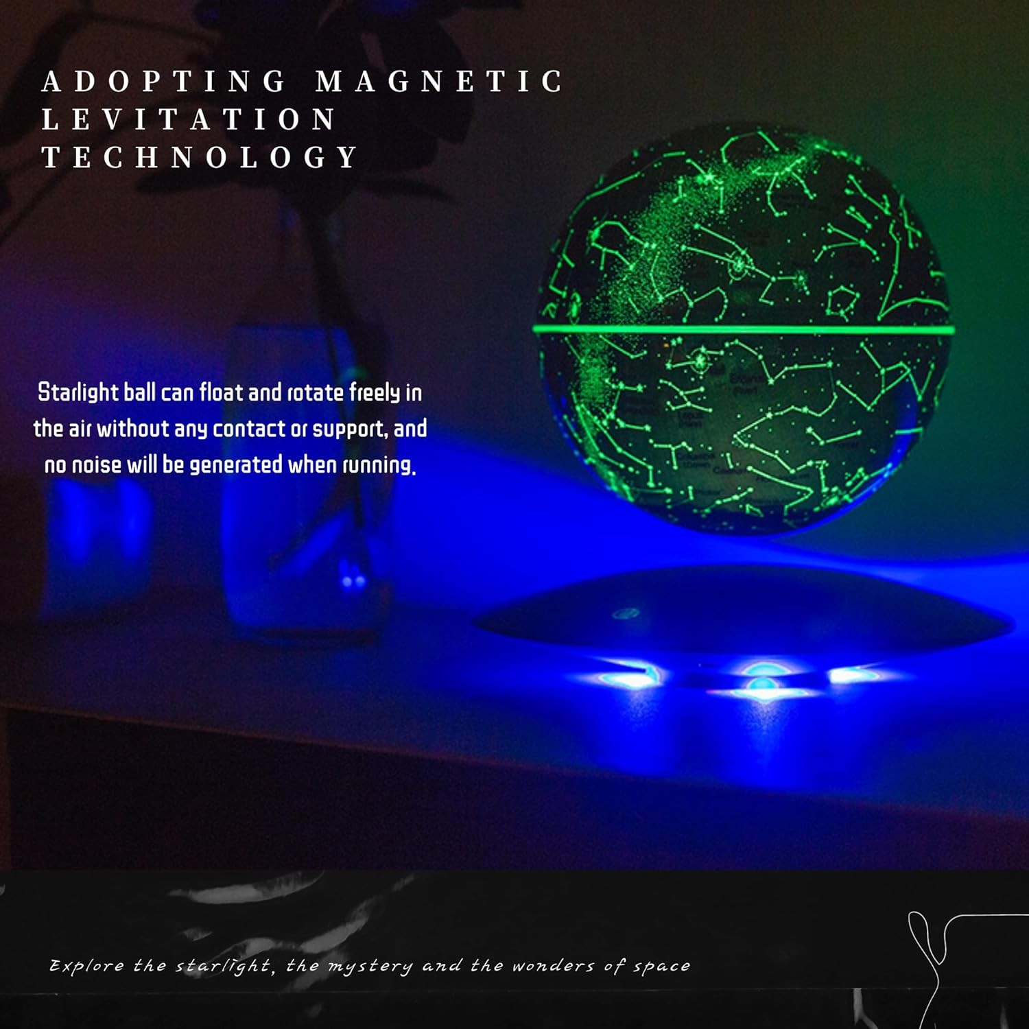 tehnologija levitacije - lebdeća okrugla stolna svjetiljka