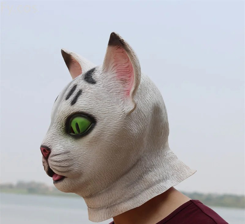 mačka silikonska maska ​​za glavu