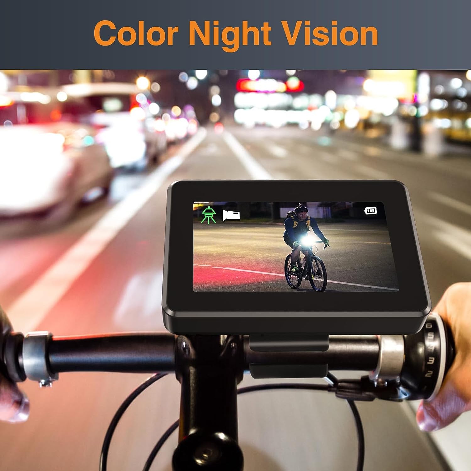 set monitora za bicikle s kamerom za noćno gledanje