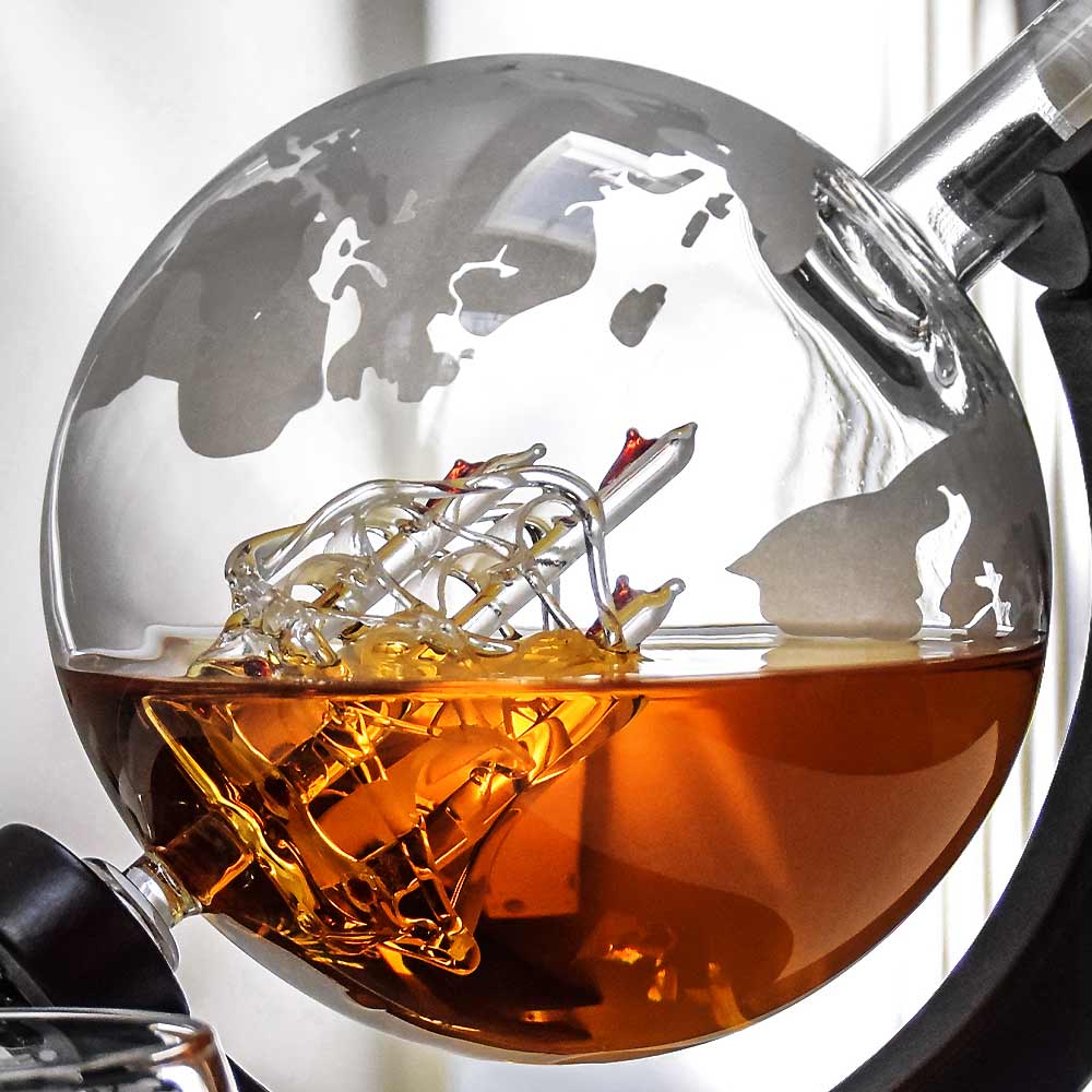 globus dekanter set za piće viski rum burbon