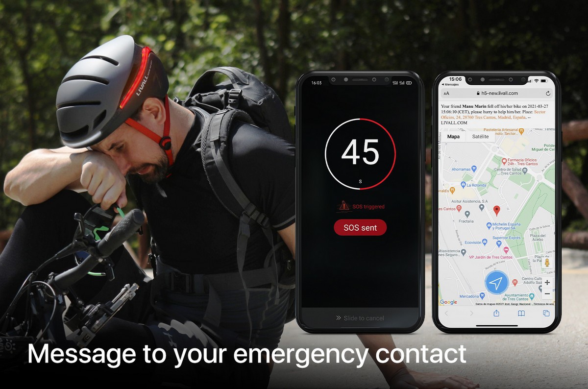 aplikacija pametne biciklističke kacige sos hitna pomoć