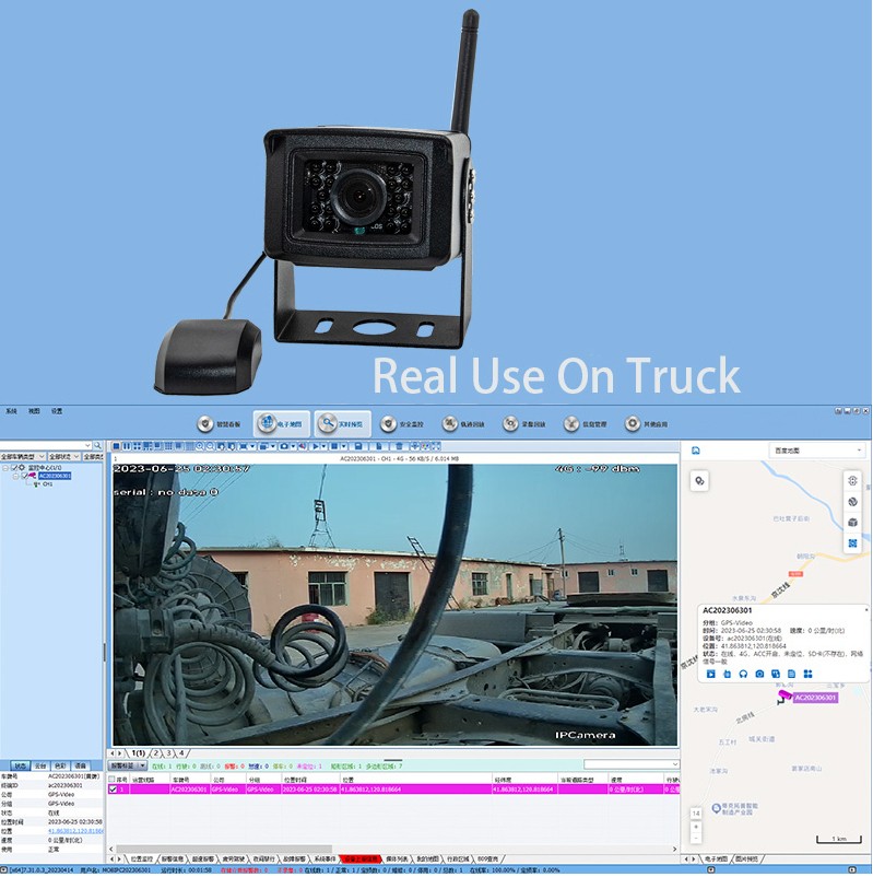 4G kamera za sim putem interneta prati auto kombi kamion