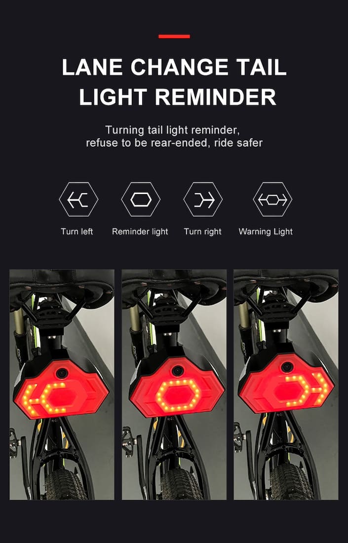 stražnje svjetlo za bicikl sa žmigavcima + kamera