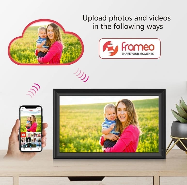 digitalni foto okvir za fotografije wifi app zaslon osjetljiv na dodir 15"