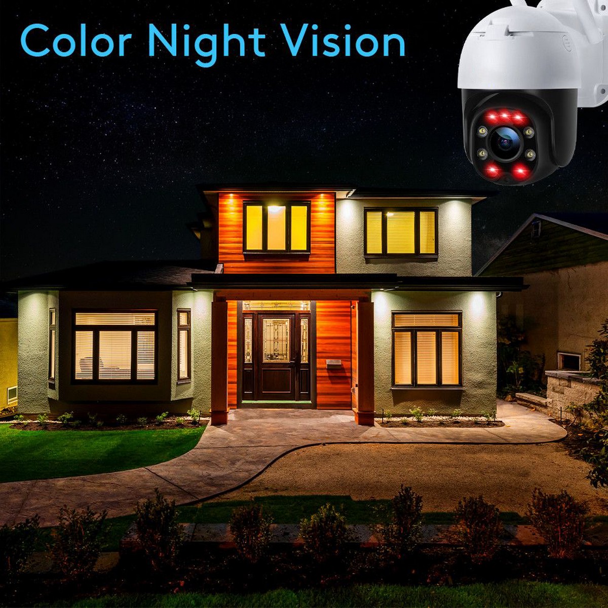 ip sigurnosna kamera za noćno gledanje - infracrvene LED diode u boji