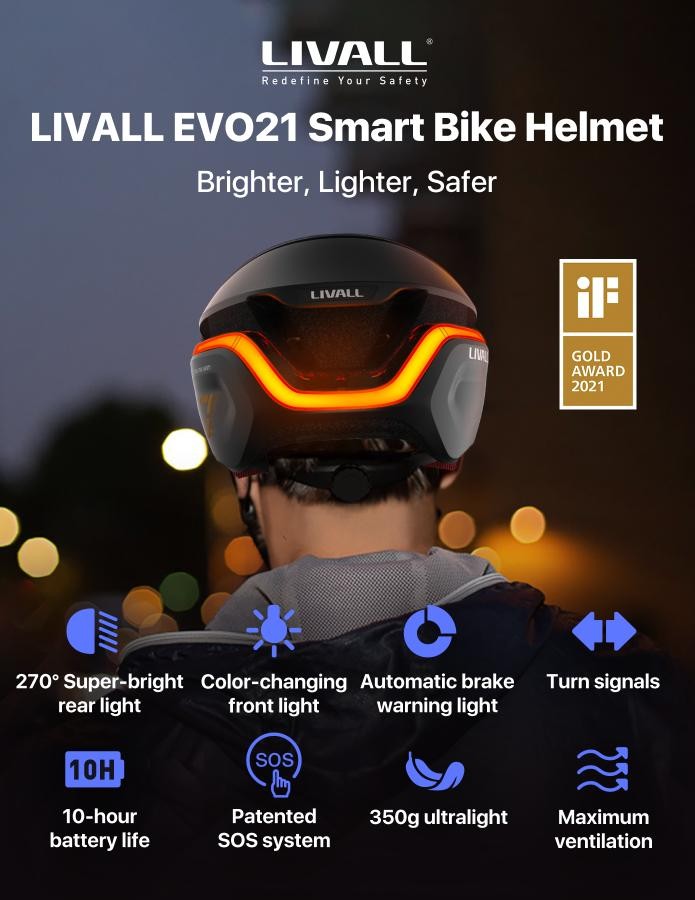 SMART biciklistička kaciga - Livall EVO21