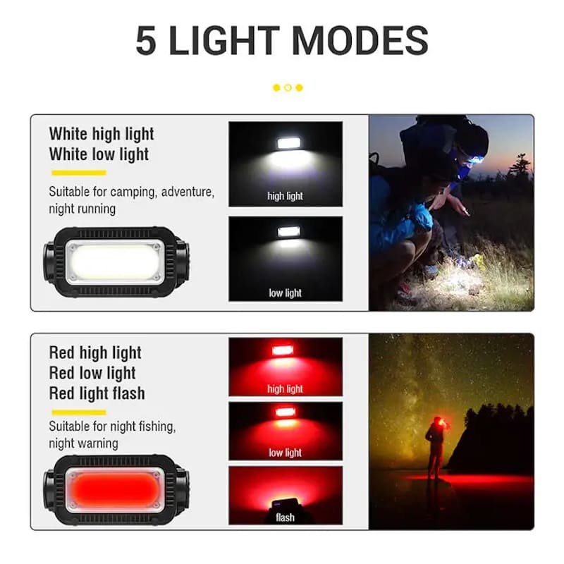 svjetiljka za kampiranje crveno/bijela LED