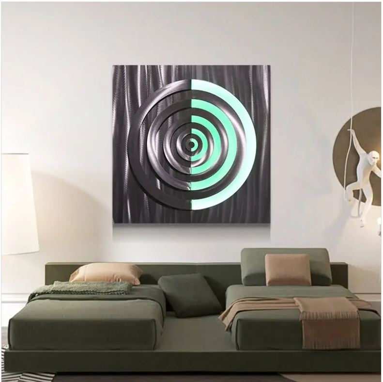 zidne slike za uređenje kuće - LED apstraktna metalna umjetnost