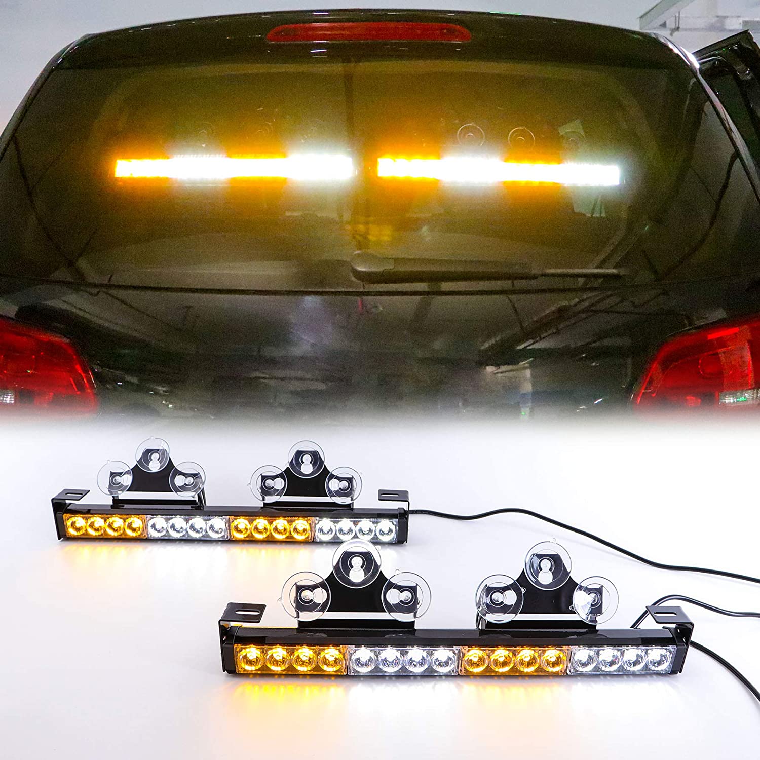 Trepćuća LED svjetla za auto žuto bijela višebojna