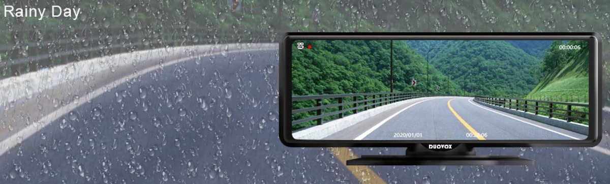 najbolja kamera za automobil s noćnim vidom duovox v9 - kiša