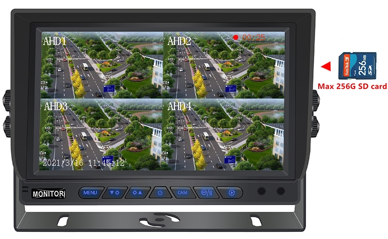 hibridni monitor za automobile ahd hibridni 10 inča s podrškom za sd karticu 256 GB