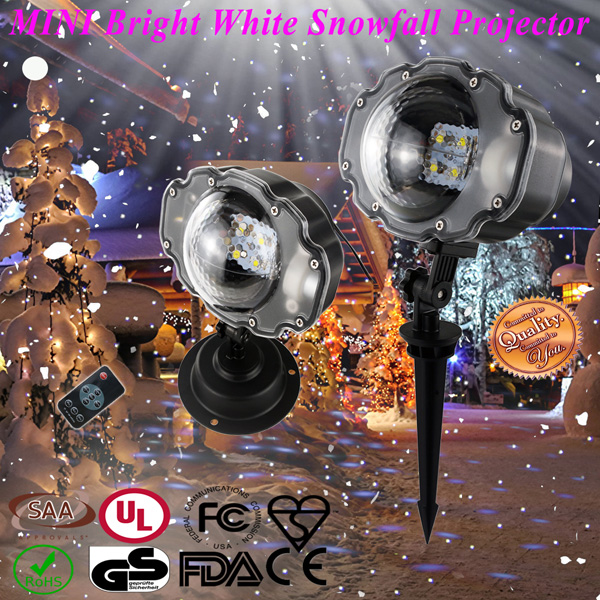 Snježne pahulje LED projektor Projekcija eksterijera i interijera