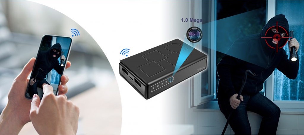 powerbank HD kamera s otkrivanjem pokreta + alarm