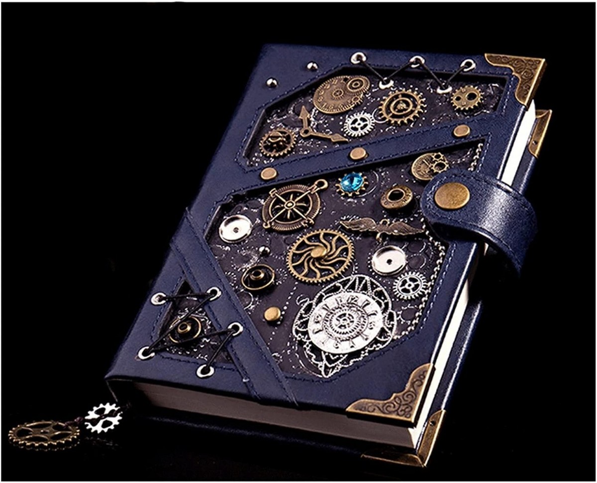 steampunk notepad set - luksuzni notes od eko kože
