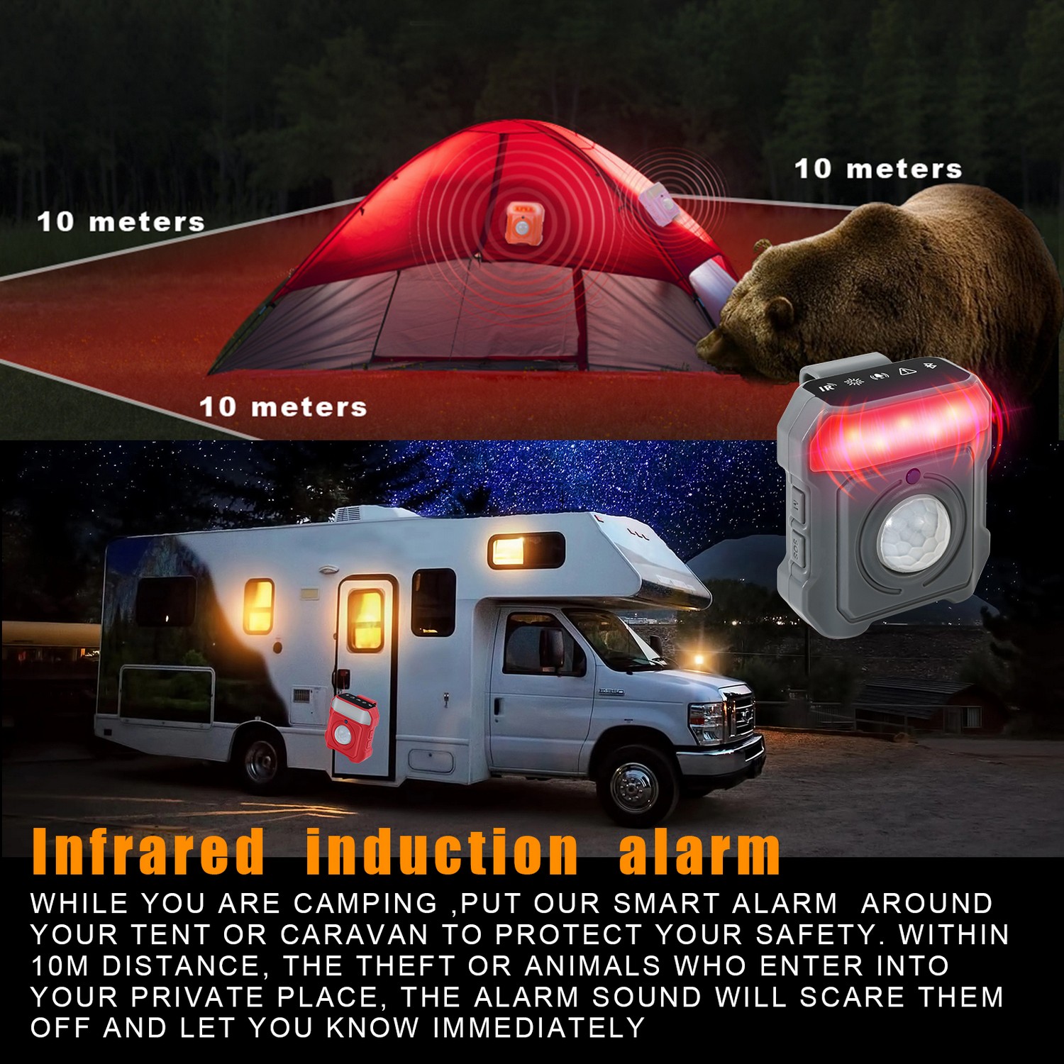 alarm za šatorsko kampiranje - PIR senzor pokreta