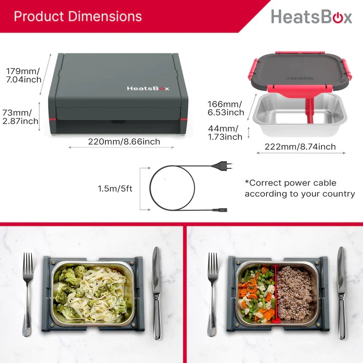 kutija za ručak za hranu električno grijana kutija za grijanje hrane pro