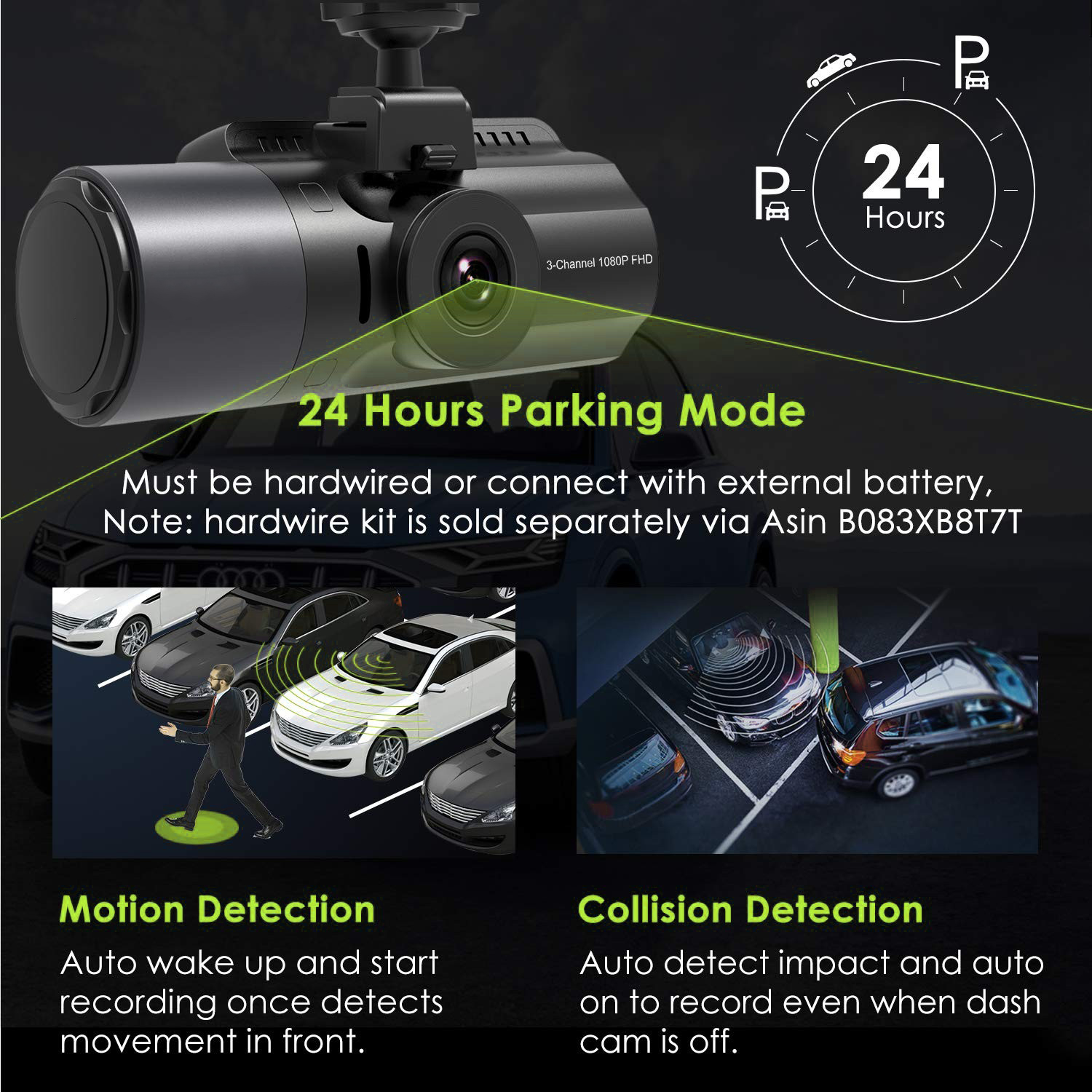 Auto kamera Profio S12 način parkiranja