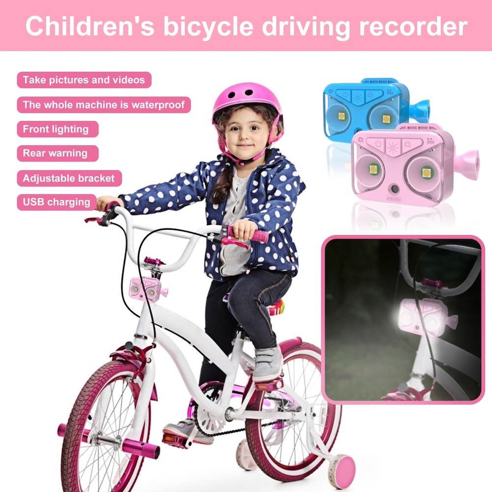 kamera za dječji bicikl sa svjetlom za bicikl