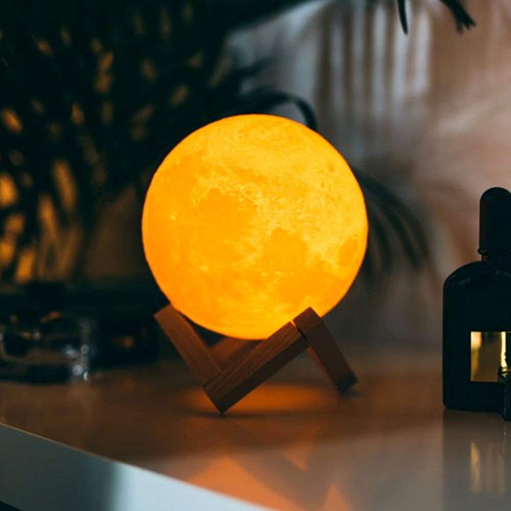3D mjesečeva lampa na dodir do spavaće sobe